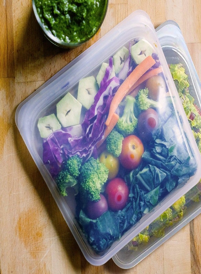 Top Chef Reusable Silicone Food Storage Bag Containers, Airtight Seal Leakproof Freezer Bags for Snack, Sous Vide, Liquids, Fresh Lunch Preservation, Microwave Safe (750ml, 2 Pack) - Image 3